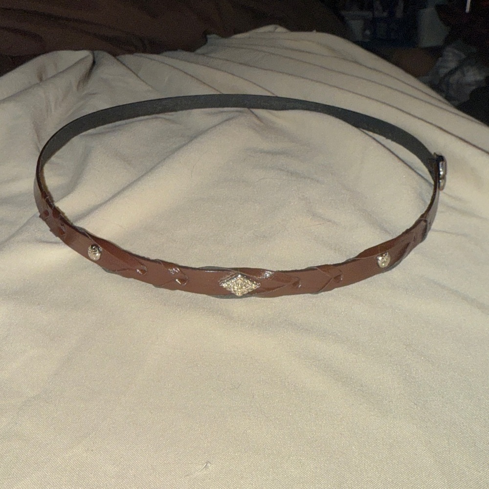 JUSTIN Brown Leather HAT BAND light weight NEW